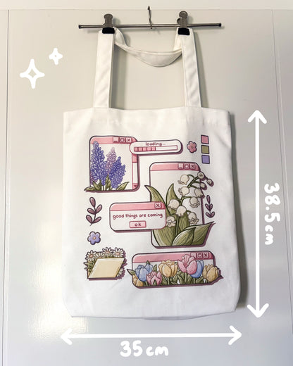 Beg Tote Kanvas Benda Baik Akan Datang