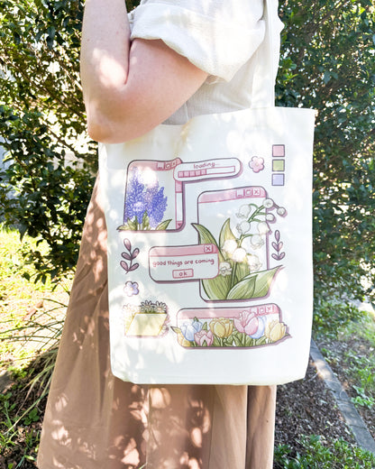 Beg Tote Kanvas Benda Baik Akan Datang