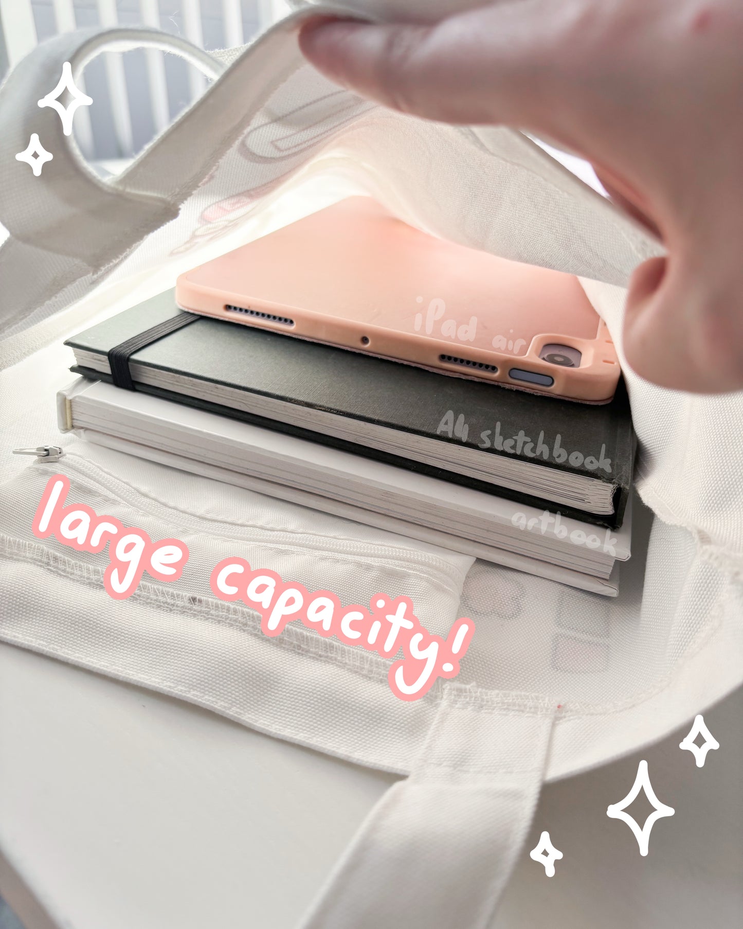 Beg Tote Kanvas Benda Baik Akan Datang