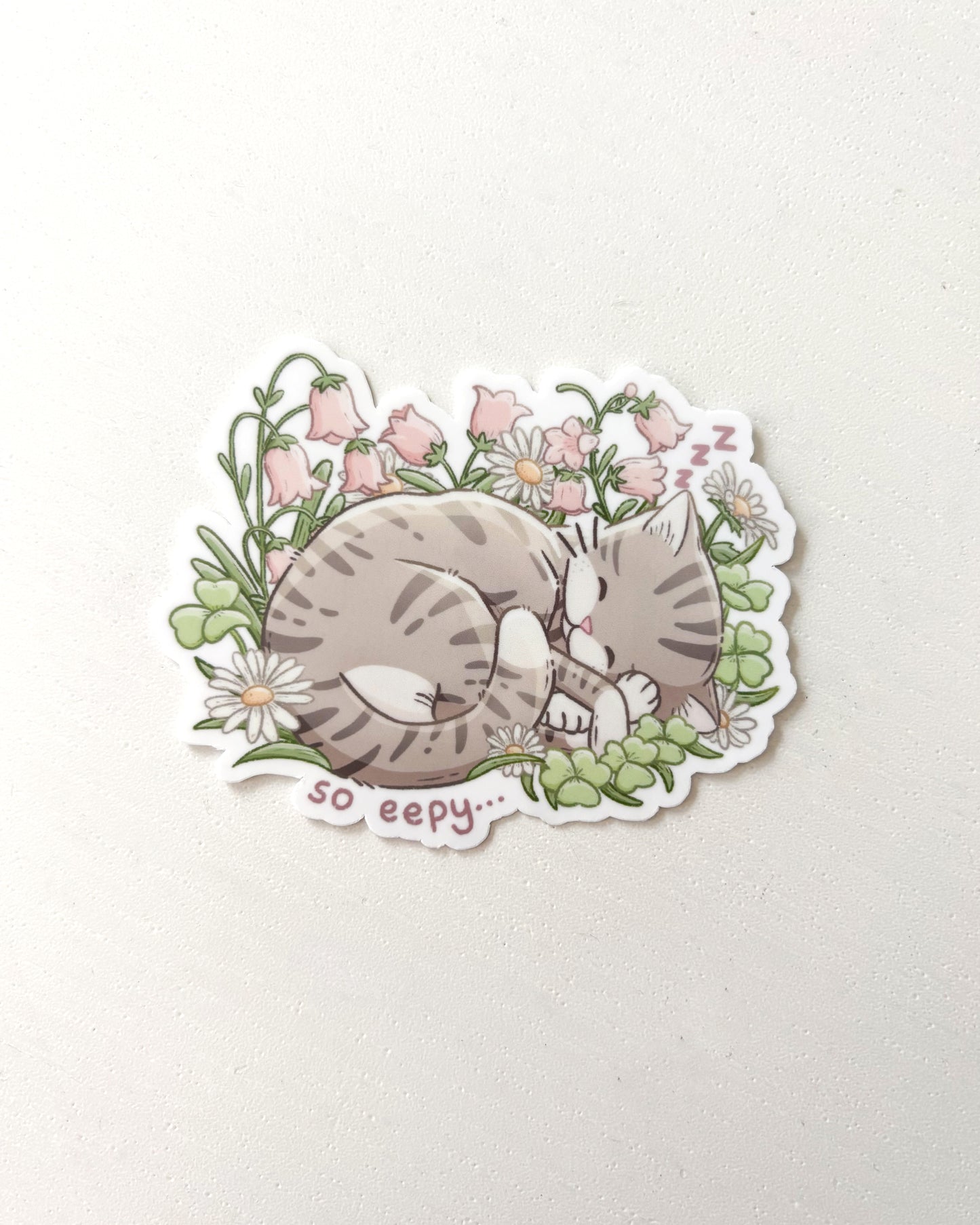 Pelekat Potongan Dadu Kalis Air Eepy Kitty