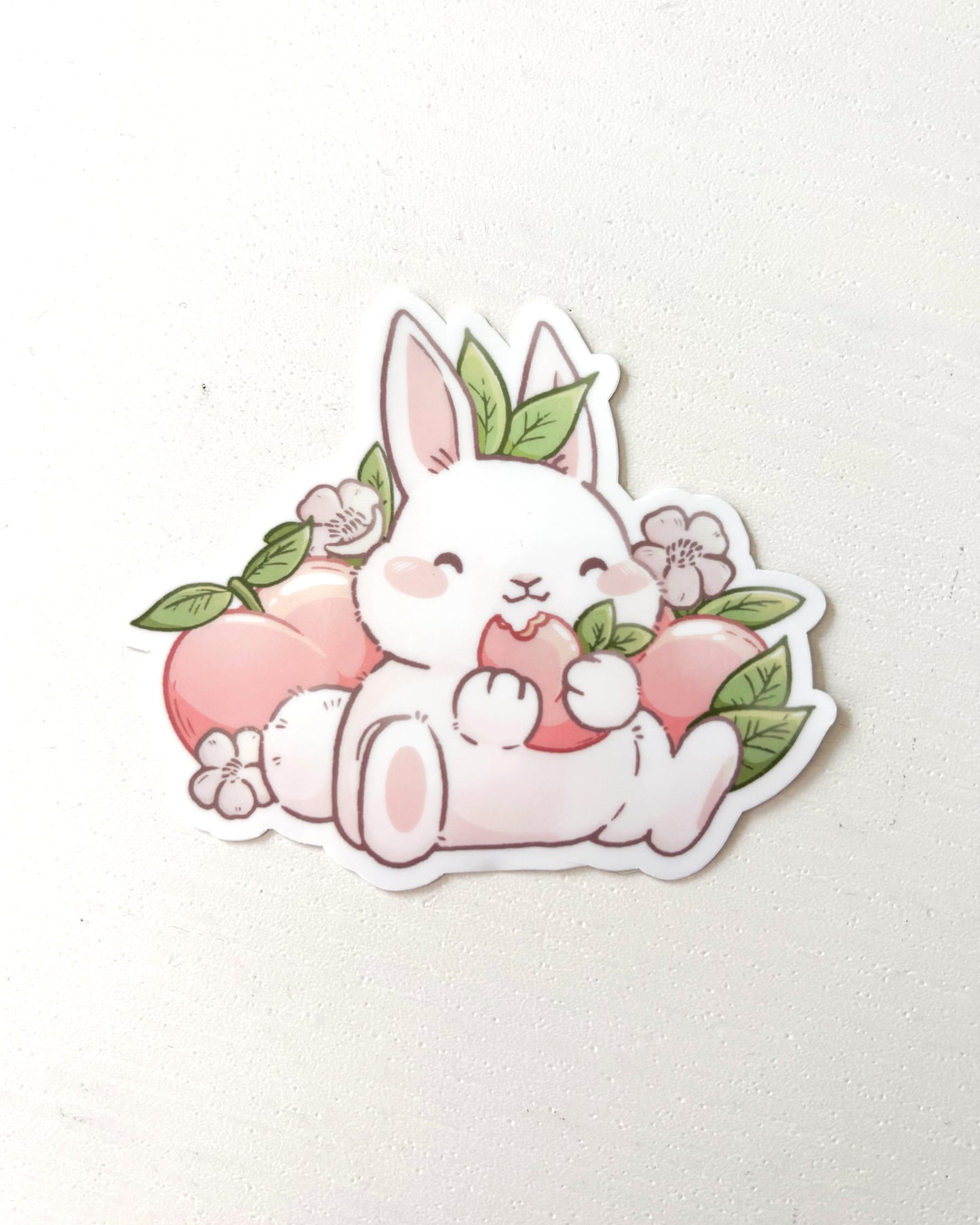 Pelekat Potongan Dadu Kalis Air Bunny Peachy