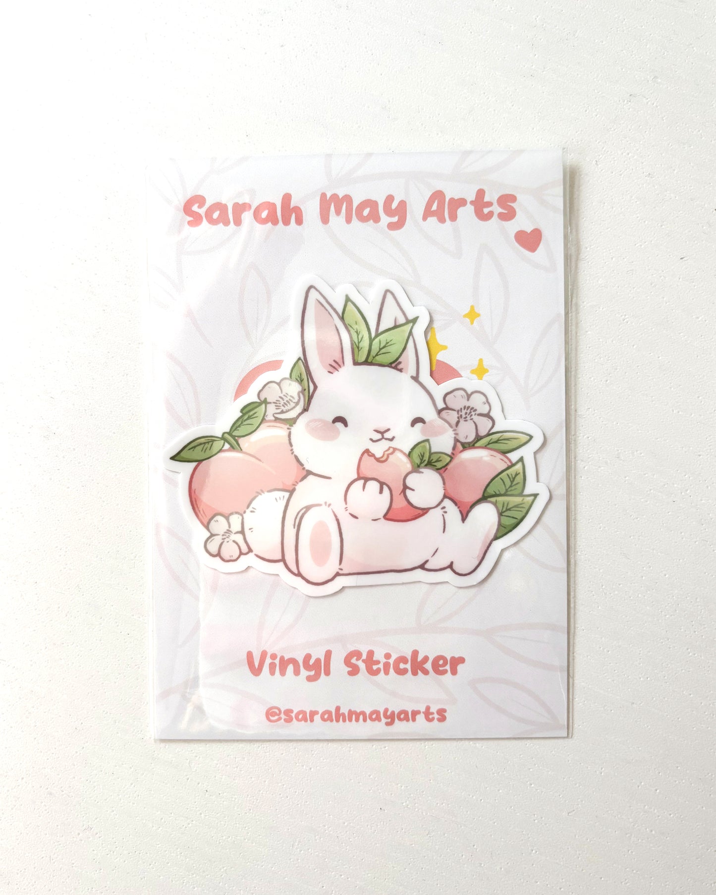 Pelekat Potongan Dadu Kalis Air Bunny Peachy