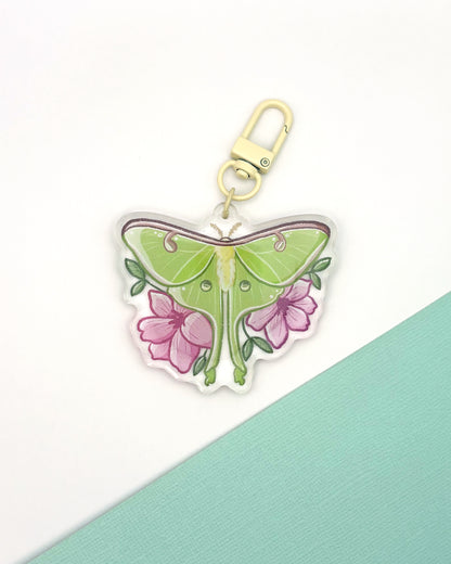 Luna Moth Keychain