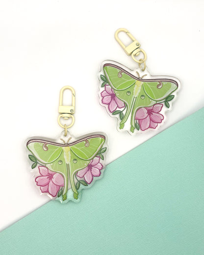 Luna Moth Keychain