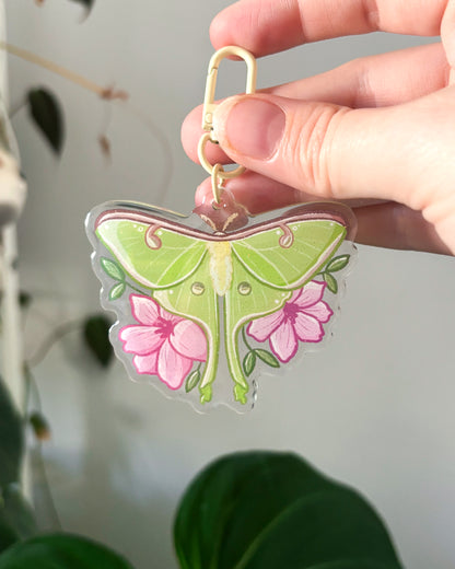 Luna Moth Keychain