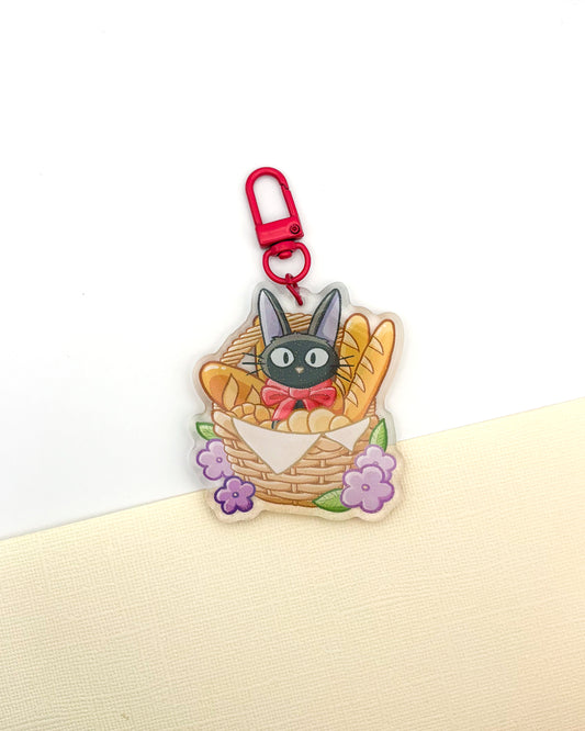 Bakery Black Cat Keychain