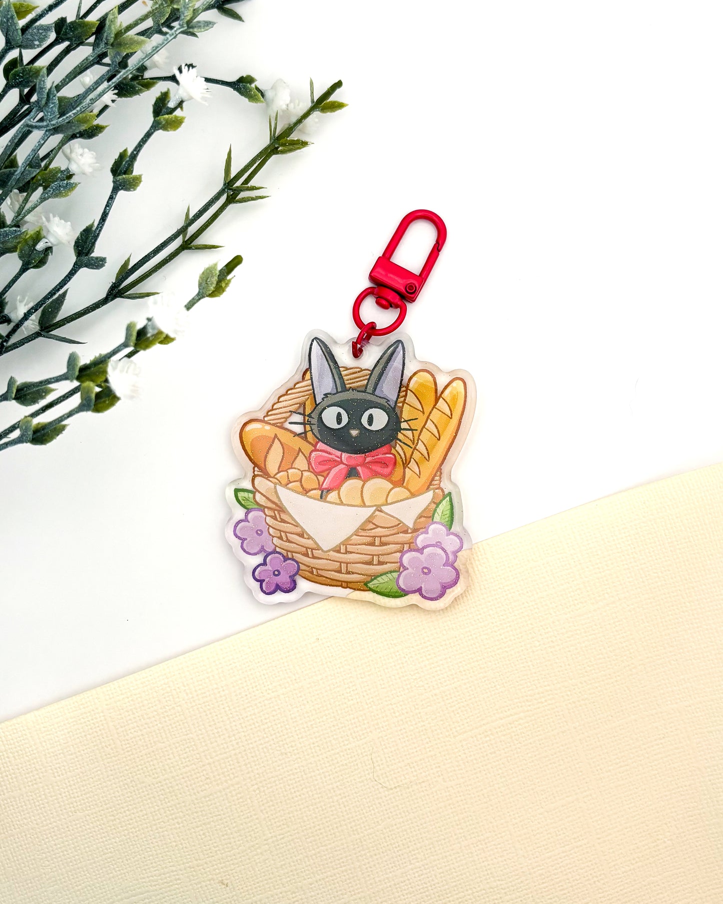 Bakery Black Cat Keychain