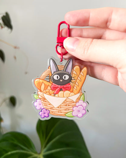 Bakery Black Cat Keychain