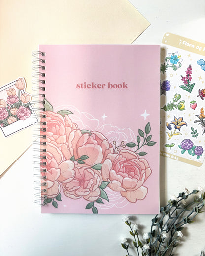 Buku Pelekat Boleh Diguna Semula Peony Pastel