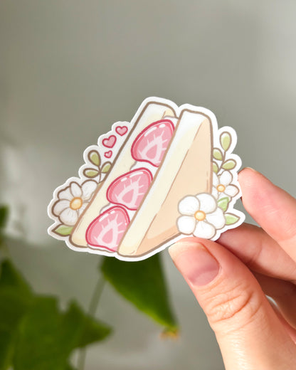 草莓三明治防水模切贴纸