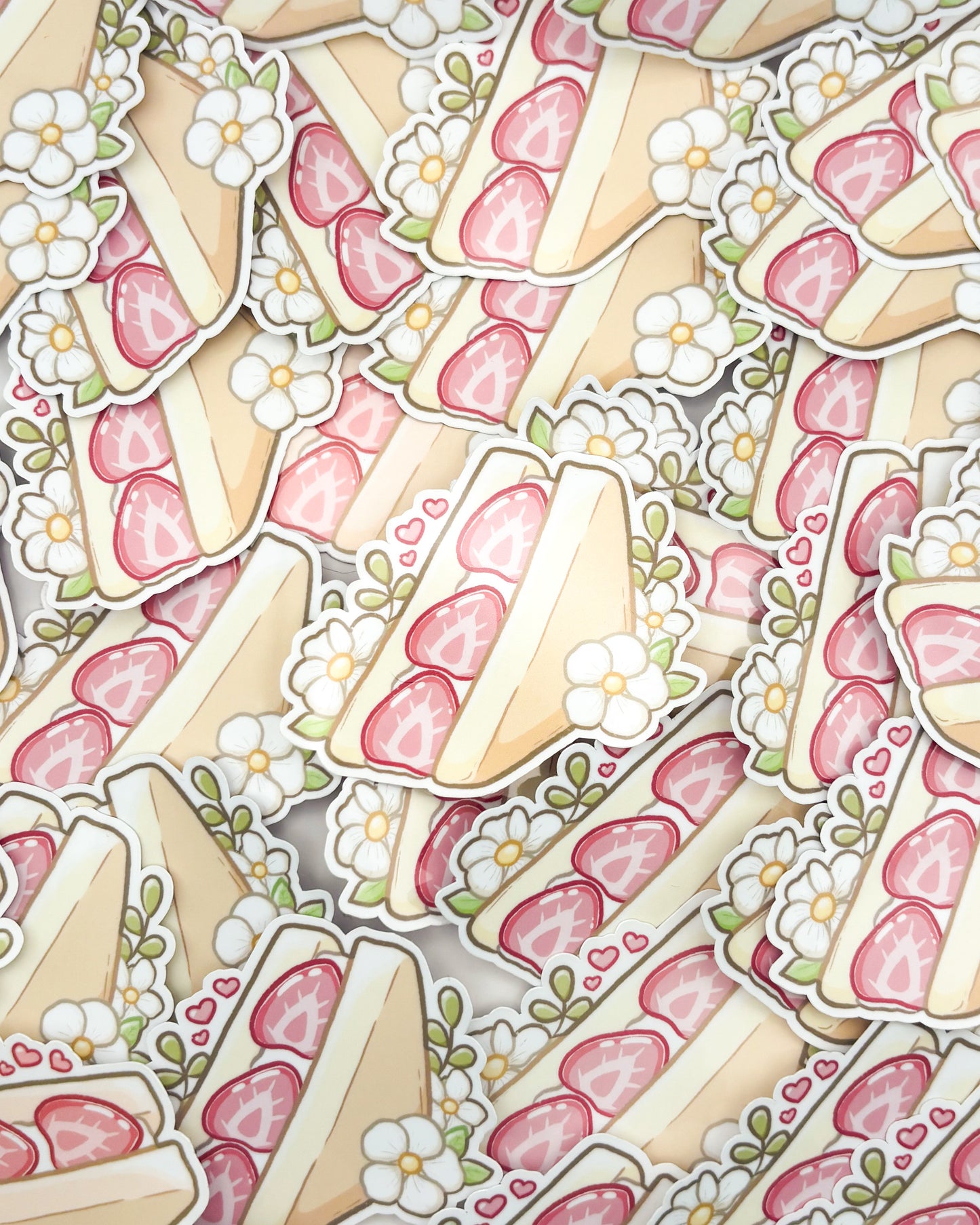 草莓三明治防水模切贴纸