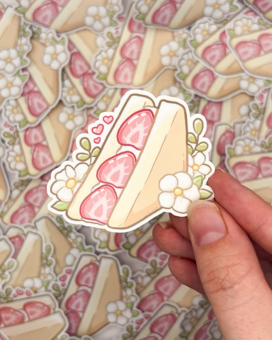 Pelekat Potongan Kalis Air Strawberry Sando