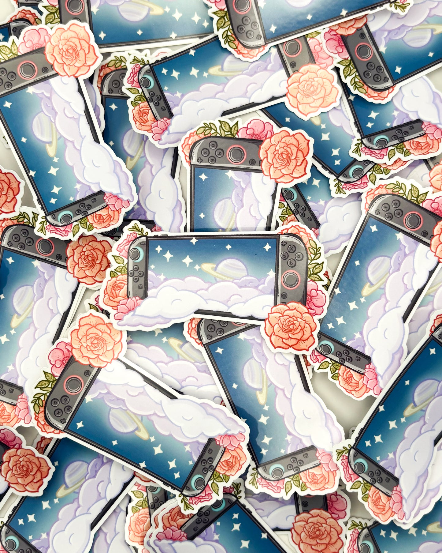 Pelekat Potongan Dadu Kalis Air Konsol Genggam 2