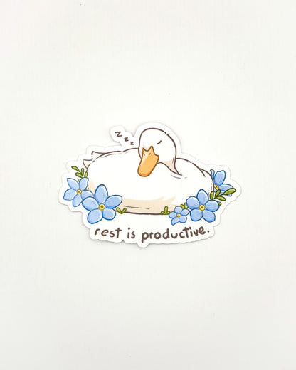 休息才能高效 防水模切贴纸
