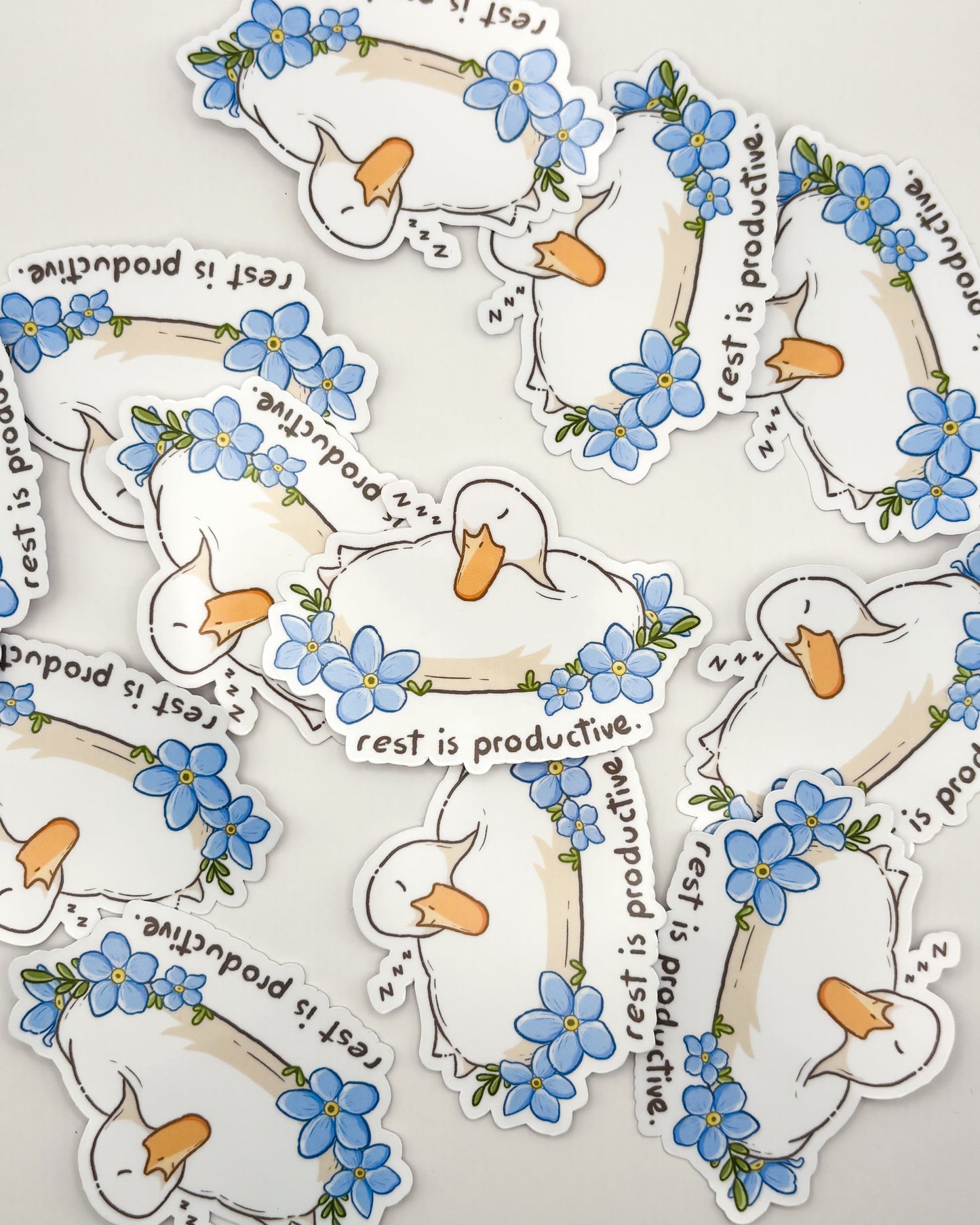 休息才能高效 防水模切贴纸