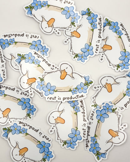 休息才能高效 防水模切贴纸