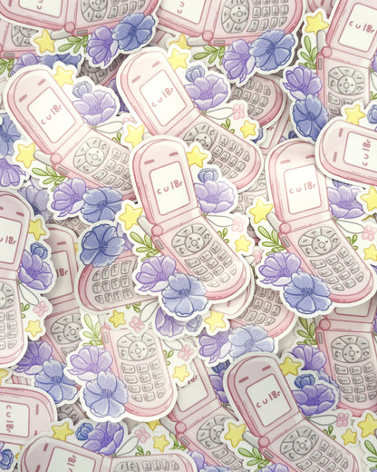 Pelekat Potongan Mati Kalis Air Telefon Flip