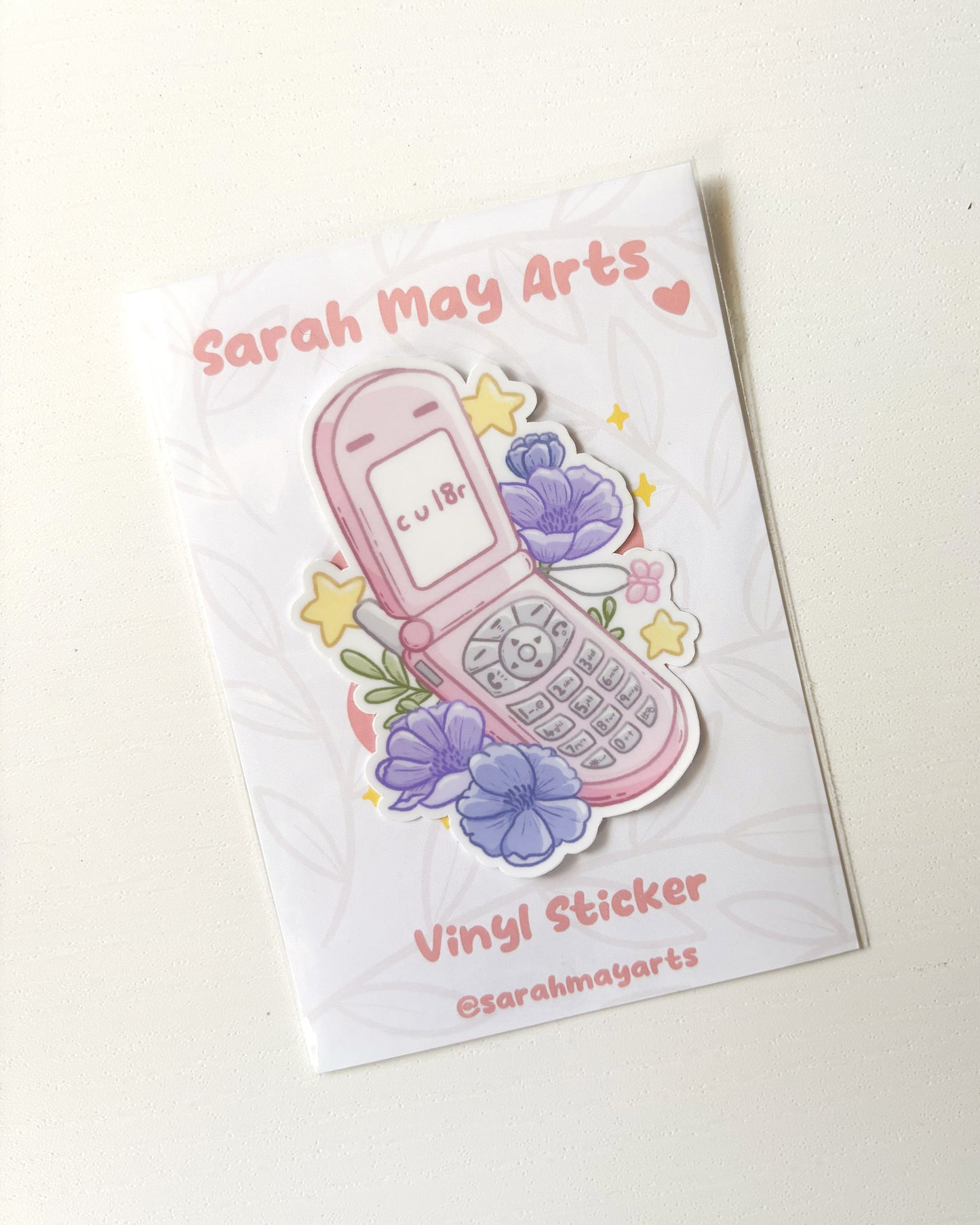 Pelekat Potongan Mati Kalis Air Telefon Flip