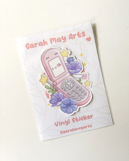 Pelekat Potongan Mati Kalis Air Telefon Flip