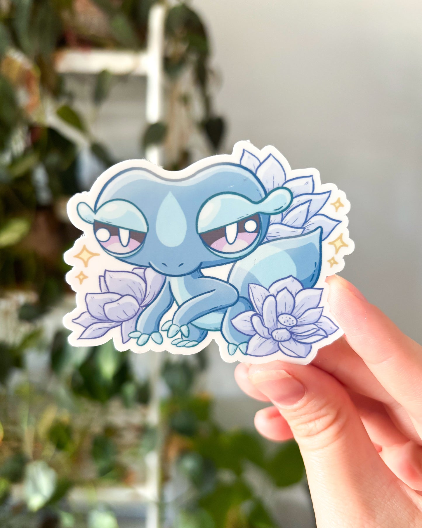 Water Gecko Waterproof Die Cut Sticker