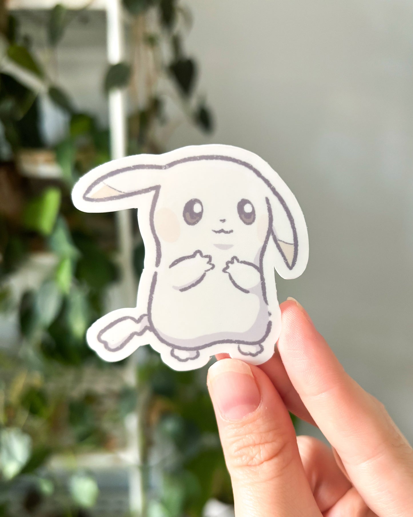 Pale Mouse Waterproof Die Cut Sticker