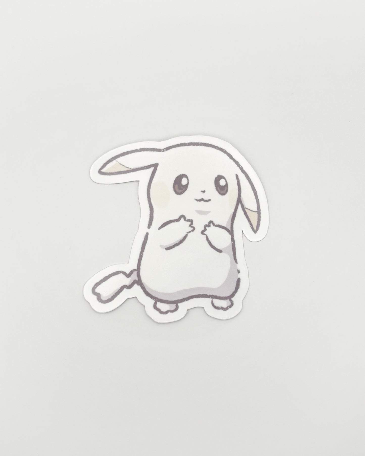 Pale Mouse Waterproof Die Cut Sticker