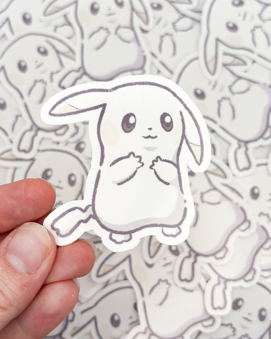 Pale Mouse Waterproof Die Cut Sticker