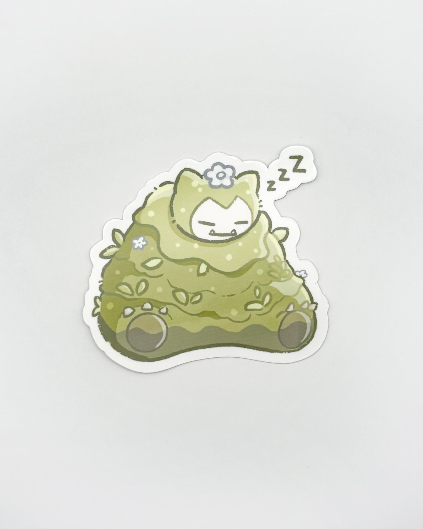 Moss Bear Waterproof Die Cut Sticker