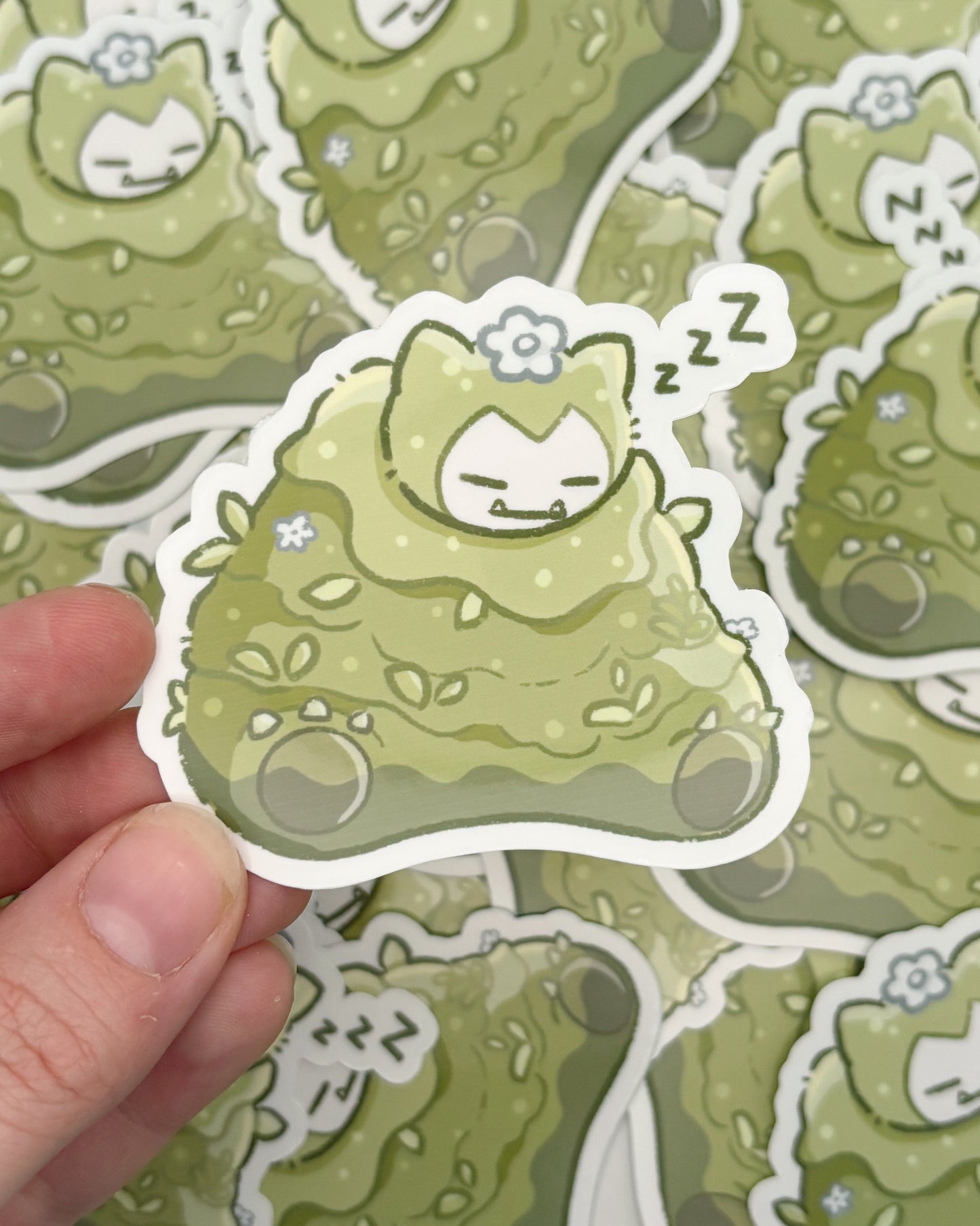 Moss Bear Waterproof Die Cut Sticker