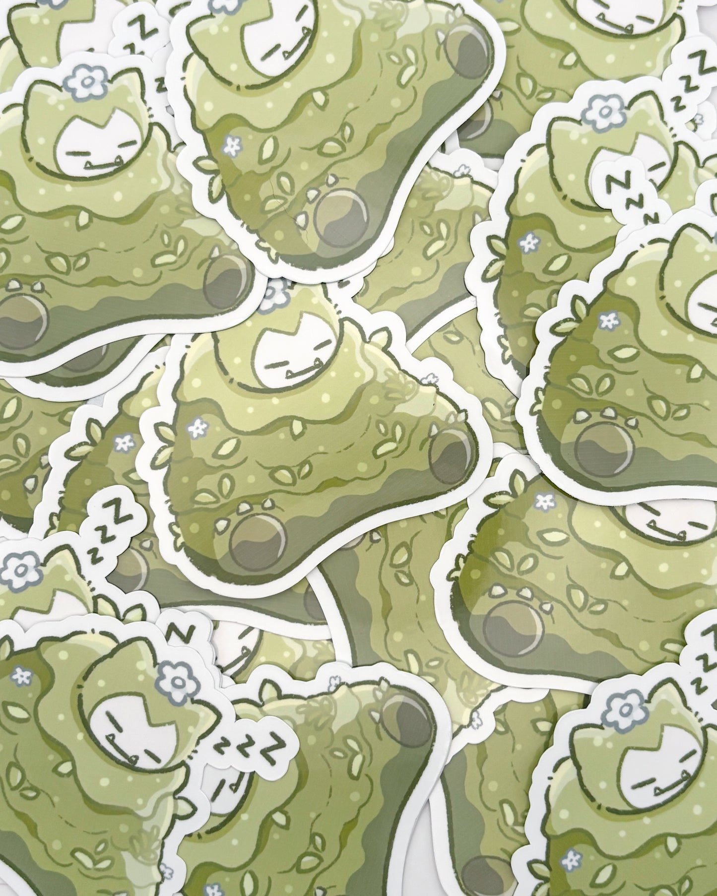 Moss Bear Waterproof Die Cut Sticker
