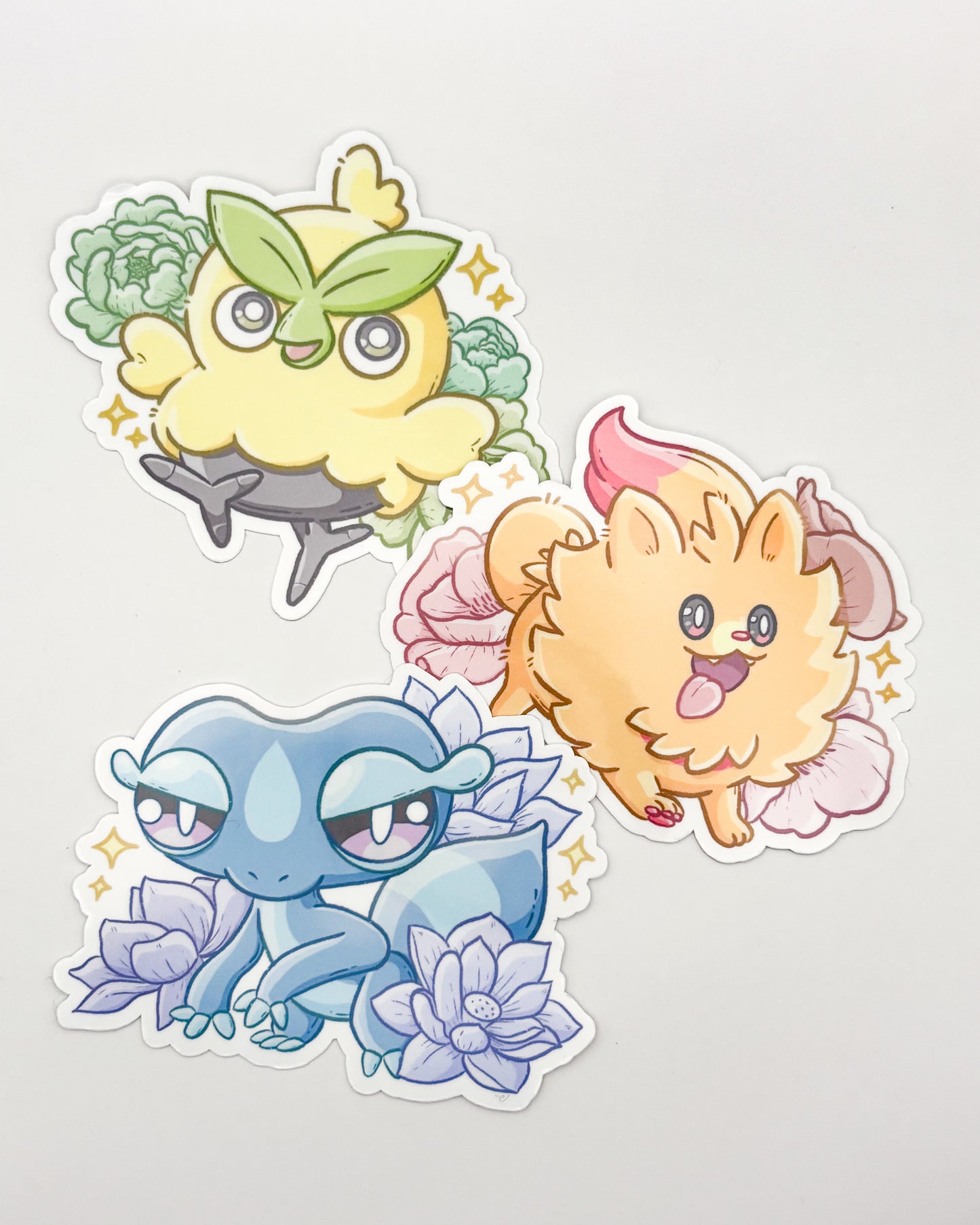 Fire Pomeranian Waterproof Die Cut Sticker