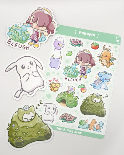 Moss Bear Waterproof Die Cut Sticker