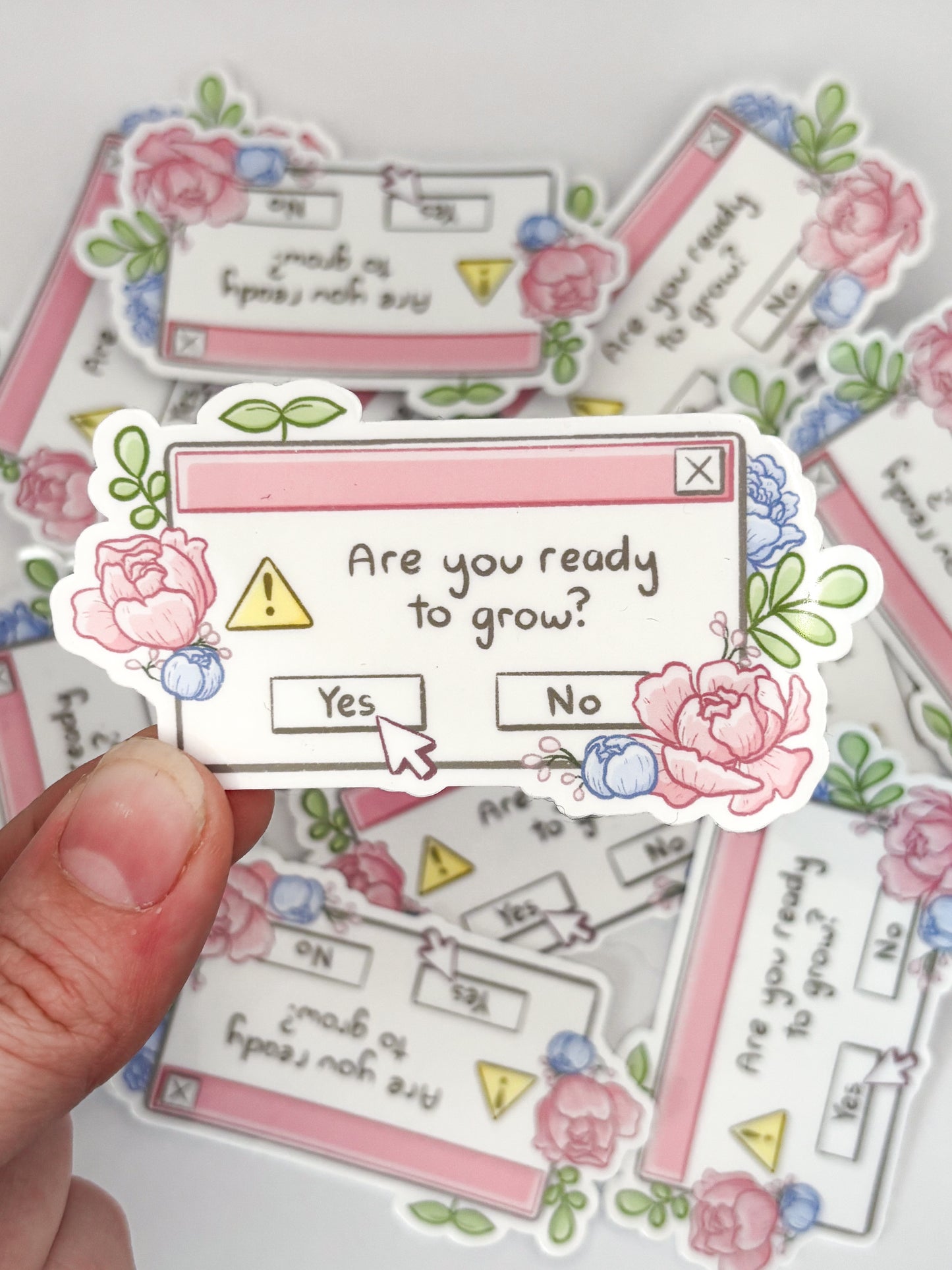 Are You Ready To Grow? Waterproof Die-Cut Sticker