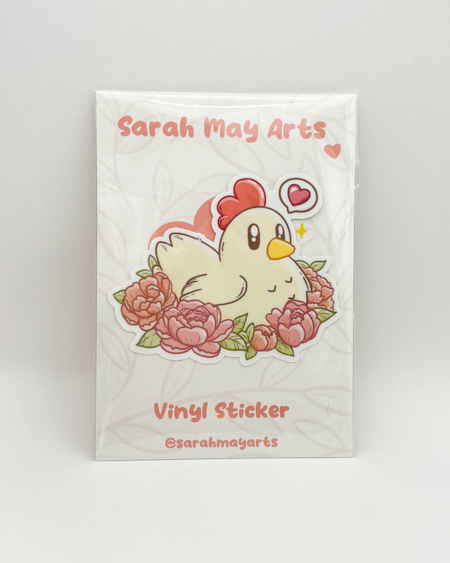Cozy Farming Chicken Waterproof Die-Cut Sticker
