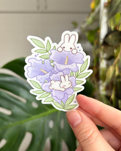 Jacaranda Bunnies Waterproof Die-Cut Sticker