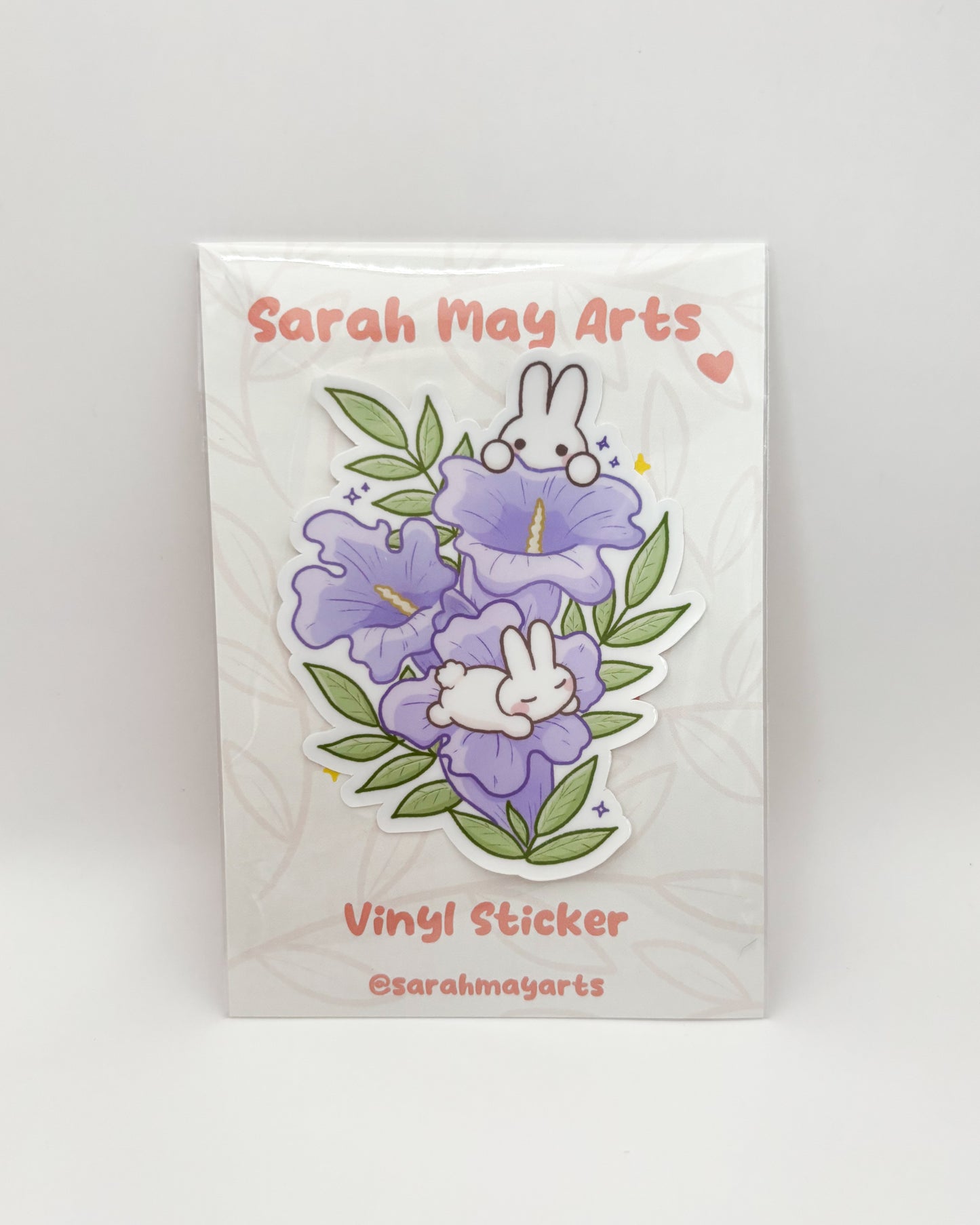 Jacaranda Bunnies Waterproof Die-Cut Sticker