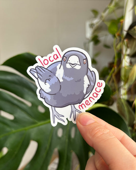 Local Menace Waterproof Die-Cut Sticker