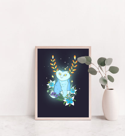 Glowing Owl Spirit Print