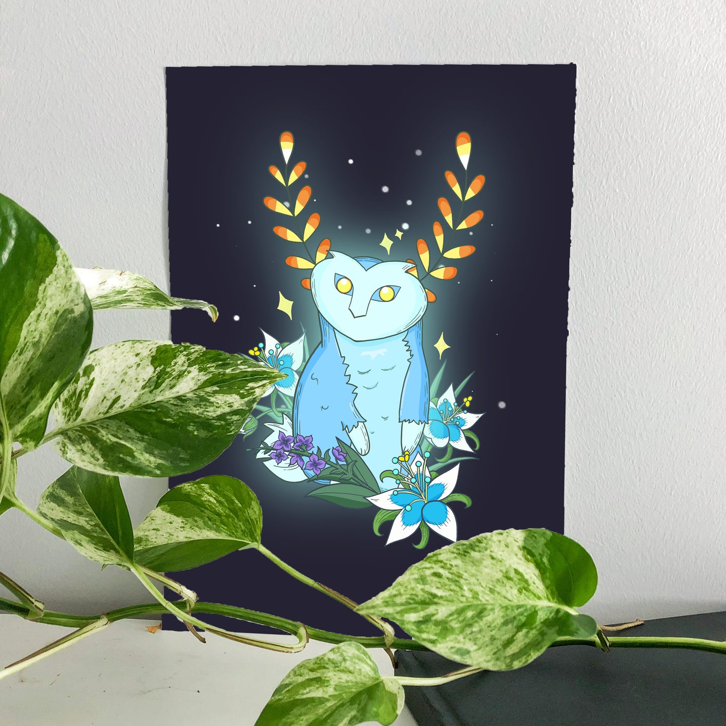 Glowing Owl Spirit Print