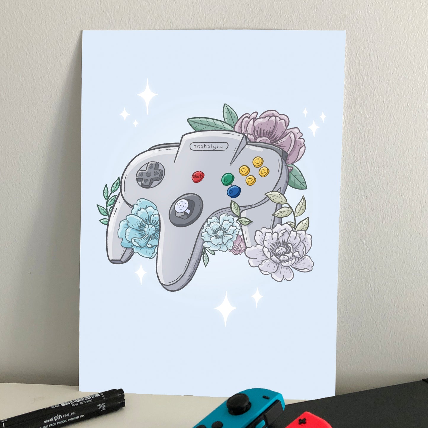 Three-Pronged Controller Print