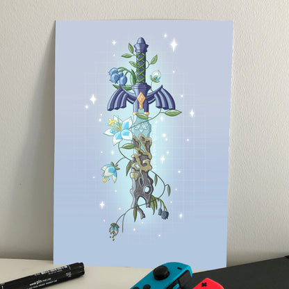 Decayed Hero's Sword Art Print