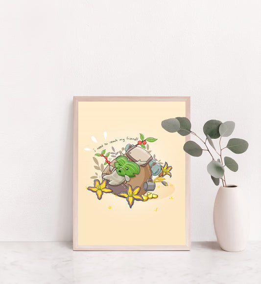 背包客森林精灵印花