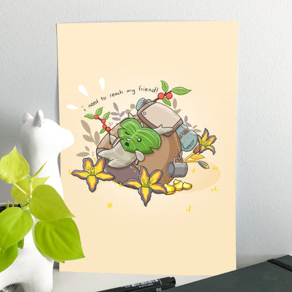 背包客森林精灵印花