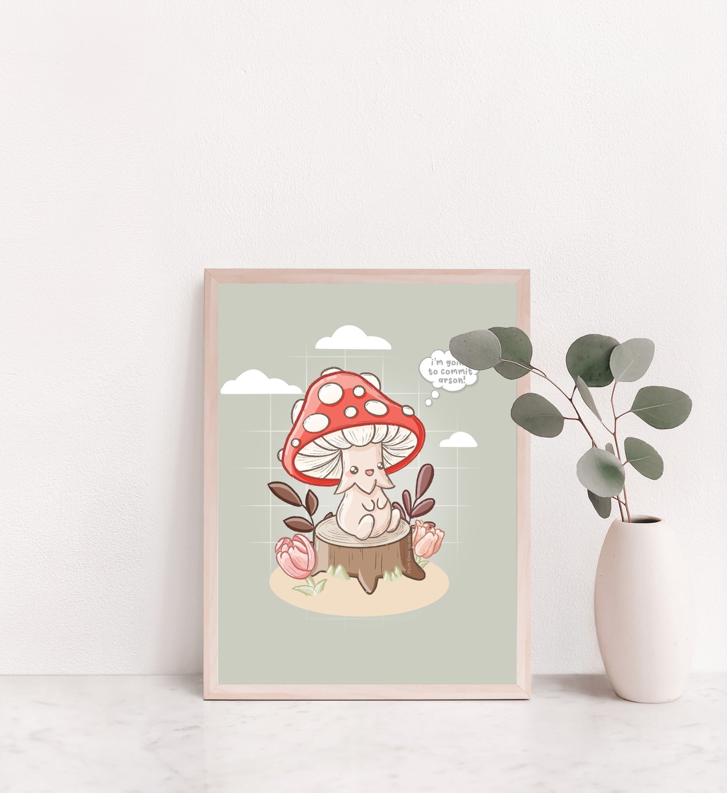 受干扰的蘑菇印记