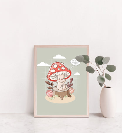 受干扰的蘑菇印记