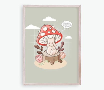 受干扰的蘑菇印记