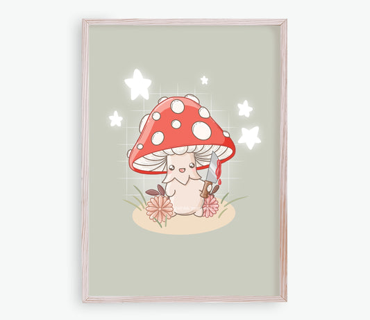 Mushroom Knife Print