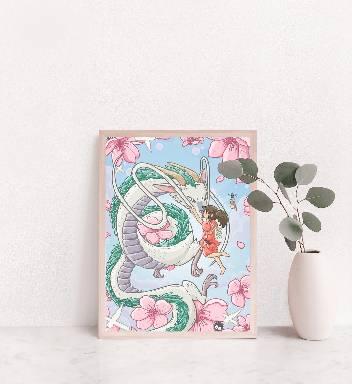 Sakura Spirit Dragon Print