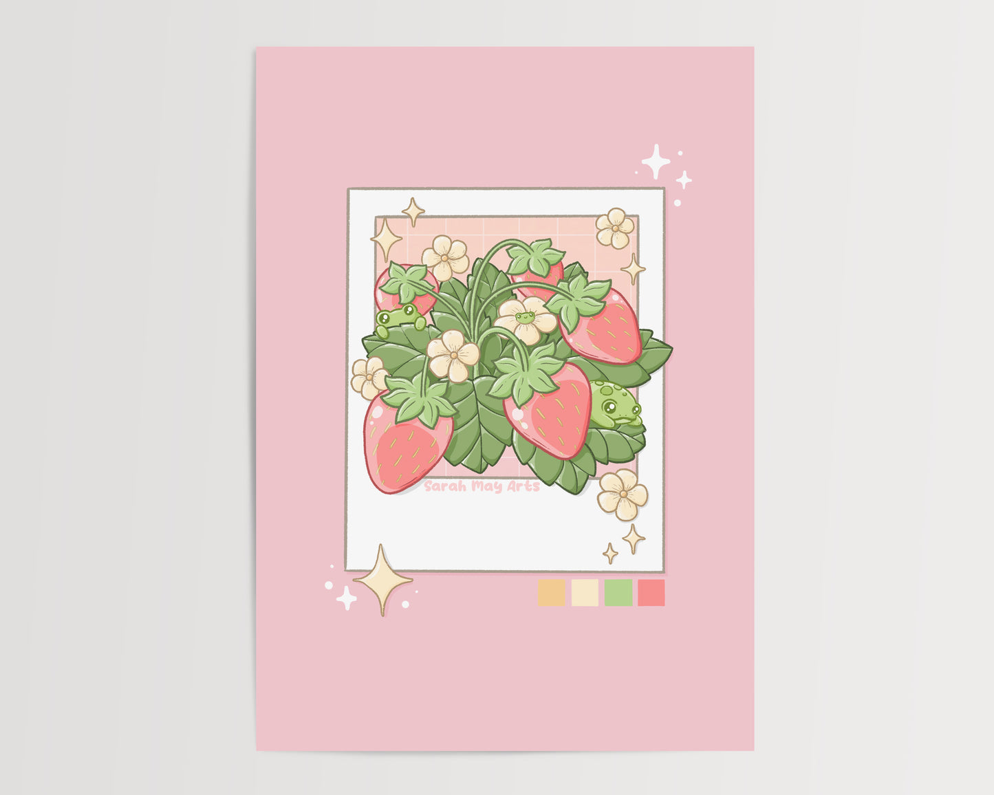 Strawberry Vintage Photo Art Print