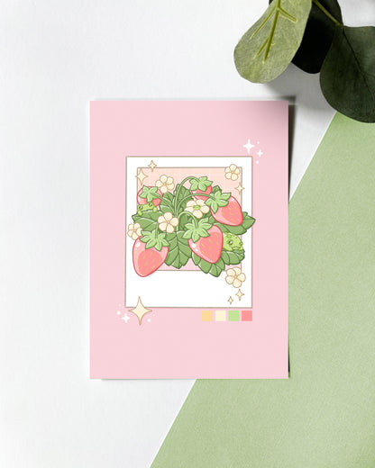 Strawberry Vintage Photo Art Print
